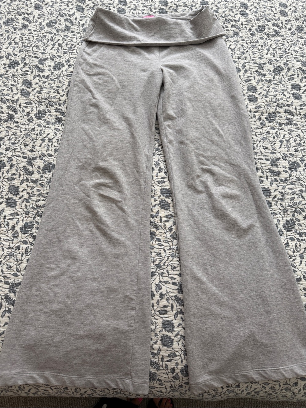 Edikted • Gray Wide Leg Foldover Waist Pants